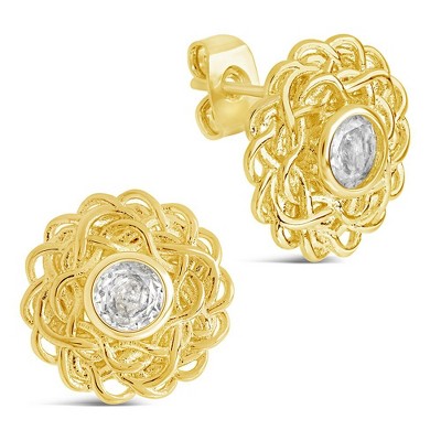 SHINE by Sterling Forever Lanira CZ Stud Earrings