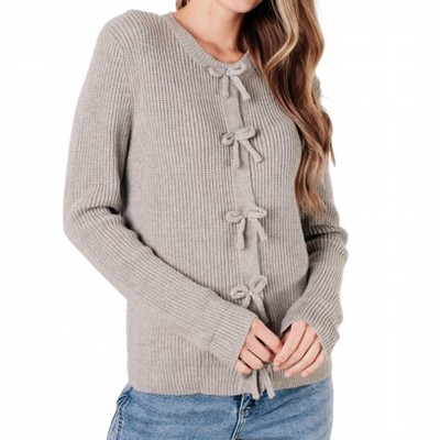Women's I Don't Know Why Bow Front Cardigan - One Eleven North