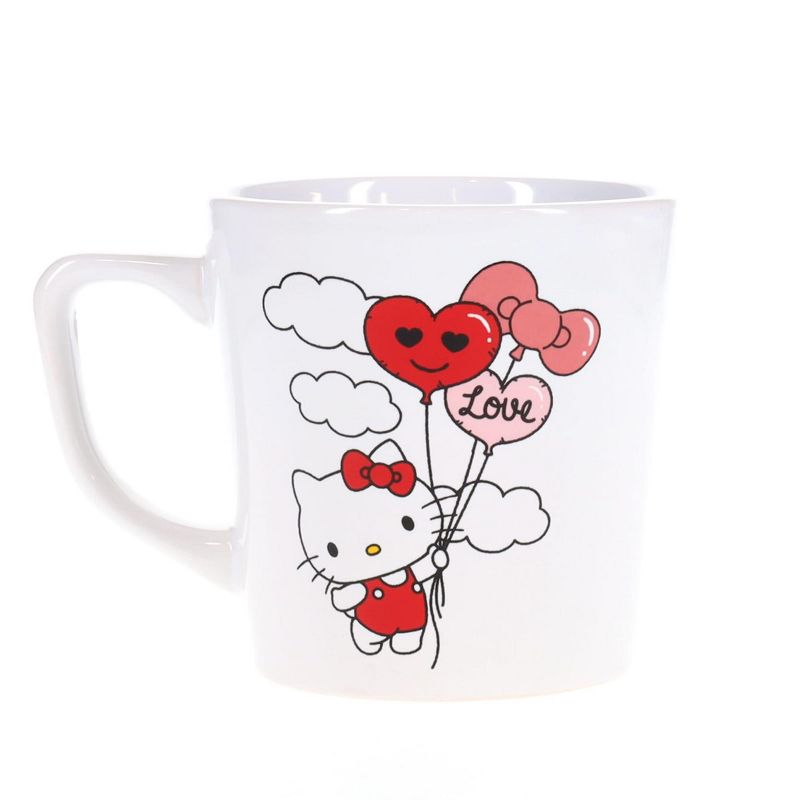 Silver Buffalo Sanrio Hello Kitty Love Balloon Wide Rim Ceramic Latte Mug | Holds 17 Ounces, 2 of 9