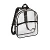 Port Authority Clear Transparent Backpack Great for Events, Travel easy visibility 15" - Clear/Black Event See-through for secuiry checks - 3 of 4