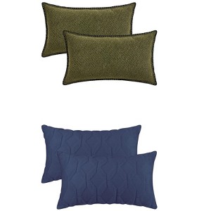 REGALWOVEN 4 Pcs Soft Decorative Throw Pillow Covers for Home Sofa Bench - 1 of 4