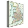 Trademark Fine Art -R.H. Laurie 'Map of England & Wales 1852' Canvas Art - 2 of 2
