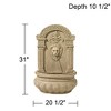 John Timberland Lion Face Rustic Outdoor Wall Water Fountain 31" Regal for Yard Garden Patio Home Deck Porch House Exterior Balcony Roof Relaxation - image 4 of 4