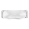Black Bow Jewelry 7mm or 8mm 14K White Gold Domed Comfort Fit Band - 3 of 4