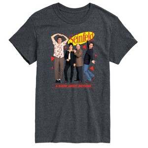 Men's Seinfeld A Show About Nothing Group Short Sleeve Graphic T-Shirt - Heather Charcoal - X-Large - 1 of 4