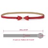 Allegra K Women's Skinny Waist Belt Metal Bow-knot No Buckle Thin Belt 1 Pc - 3 of 4