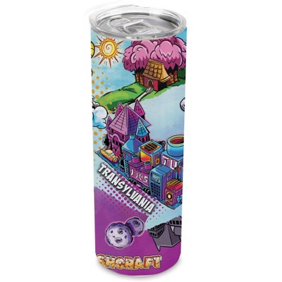 SMASHCRAFT 20 ounce Stainless Steel Double Walled Insulated Travel Tumbler Coffee Mug Cup, World Map
