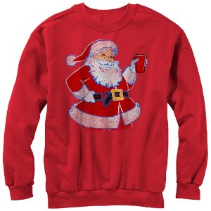 Men's Lost Gods Ugly Christmas Santa Claus Party Time Sweatshirt - 1 of 3