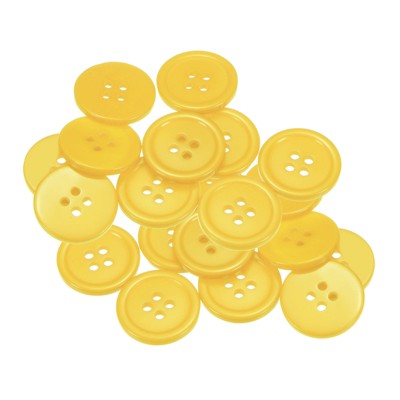 Unique Bargains Sewing Resin Round Flat 4-Hole Replacement Craft Buttons 20 Pcs