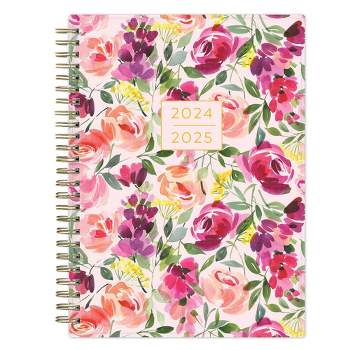 Yao Cheng for Blue Sky 2024-25 Weekly/Monthly Planner with Notes 5.875" x 8.625" Wirebound Roses Wisteria