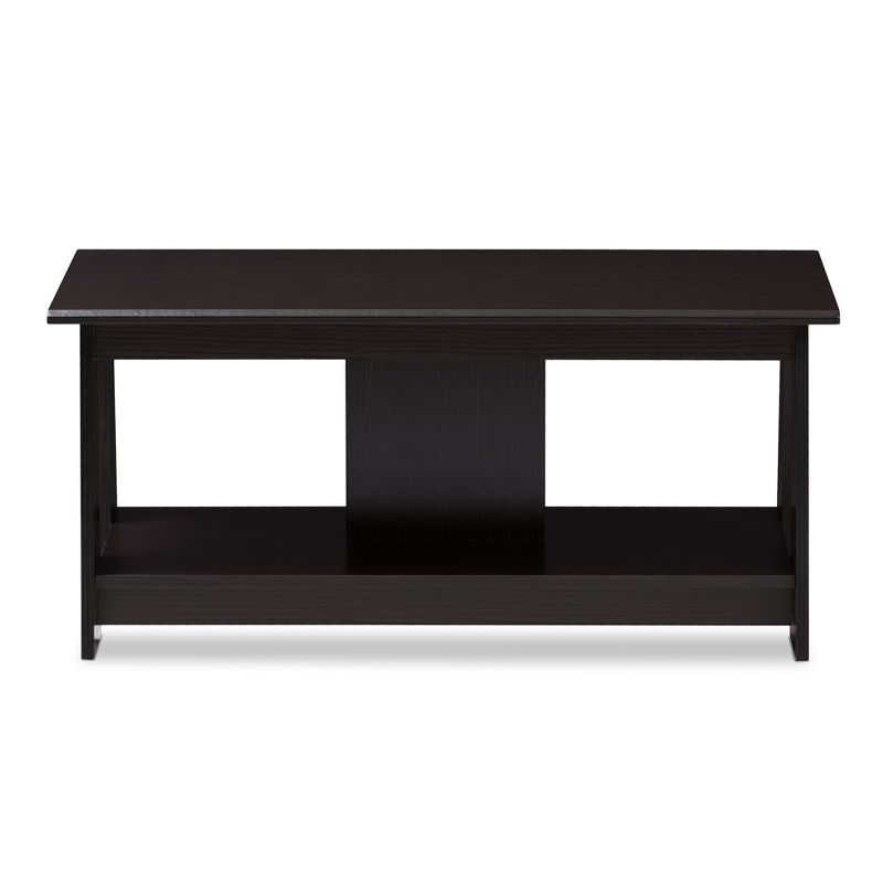 Fionan Modern and Contemporary Finished Coffee Table Dark Brown - Baxton Studio, 3 of 9