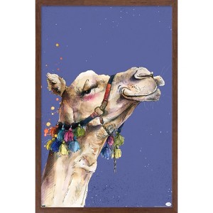 Trends International Snowtap - Camel Photobomb Framed Wall Poster Prints - 1 of 4