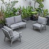 Leisuremod Walbrooke Modern 3 Piece Patio Set with Grey Aluminum Frame - 2 of 4