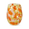 TAG 16 oz. Confetti Glass Stemless Drinkware Orange and Yellow Candy Corn Dishwasher Safe Set of 6 - 2 of 3