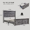 Mastgoal Full Size Bed Frame with 51" Tall Headboard, 20" Roman Footboard, 2 Large Storage Drawers, No Box Spring Needed - 4 of 4
