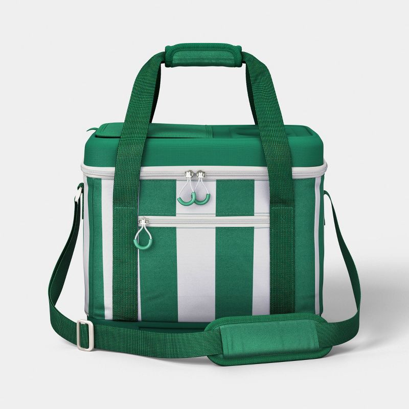 24 Cans/20.7 qt Soft Sided Cooler Green - Sun Squad™