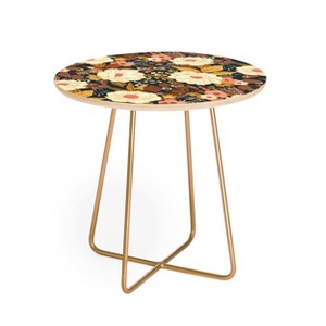 Avenie Boho Floral Autumn Side Round Table - Deny Designs - 1 of 4