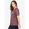 Jessica London Women's Plus Size Stretch Cotton Square Neck Tee - 4 of 4