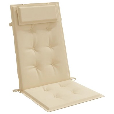 vidaXL Highback Chair Cushions 4 pcs Beige Oxford Fabric