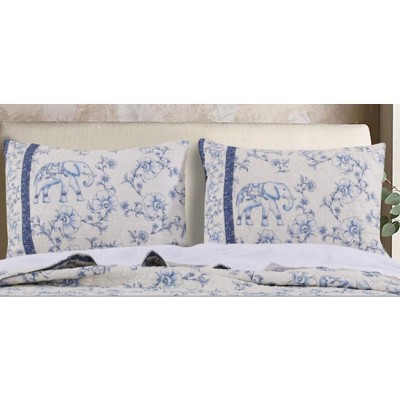 Greenland Home Fashions Saffi Blue Sham, 20x26 Inches
