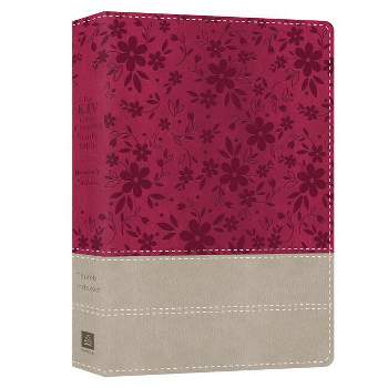 The KJV Cross Reference Study Bible Women's Edition Indexed [Floral Berry] - by  Compiled by Barbour Staff & Christopher D Hudson (Leather Bound)