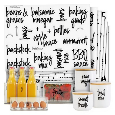 Talented Kitchen 375 Pantry Labels For Containers, Preprinted Clear Kitchen  Labels For Organizing Storage Canisters & Jars, Black Script : Target