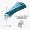 PURPLE LEAF Patio Umbrella White Cantilever Offset Umbrella Square Outdoor Umbrella with 360-degree Rotation for Garden Deck Pool - 4 of 4