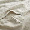 Peace Nest Jacquard Cotton Linen Blend Duvet Cover Set, 3 Piece Bedding Set with Pillow Shams, Cobble, King - 4 of 4