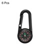 Unique Bargains Waterproof Keychain Compass with Buckle for Outdoor Hiking 6 Pcs - 3 of 4