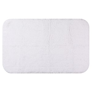 Unique Bargains Rectangular Machine Washable Plush Absorbent Cotton Mat for Bathroom Vanity - 1 of 4