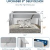 Stainless Steel Cat Litter Box, Large Litter Box for Big Cats and Multi-Cats with Cleaning Pedal, High Wall Sides, Anti-Scratch, Easy Cleaning - 2 of 4