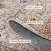 Area Rug, Vintage Distressed Flower Rug, Non Slip Floor Carpet, Soft Low Pile Thin Rug, Accent Rug for Kitchen, Bedroom, Living Room - 3 of 4