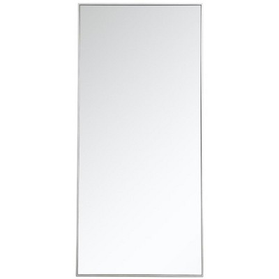 Elegant Lighting Metal frame rectangle mirror 30 inch in silver
