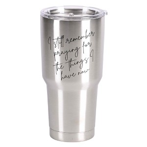 Dicksons SSTUM-131 Praying For All Things Silver Tone 30 Ounces Stainless Steel Travel Tumbler - 1 of 4