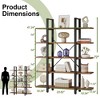 UbMelt 5-Tier Book Shelf Corner Freestanding Bookcase Storage Organizer for Living Room,Bedroom,Office - 3 of 4