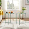 VECELO Modern  End Side Tables, Round Metal Foldable Tray, Stable Snack Nightstand for Outdoors, Small Space - 3 of 4
