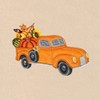 Linum Home Textiles AUTUMN TRUCK - Embroidered Luxury 100% Turkish Cotton Hand Towels (Set of 2) - 3 of 3