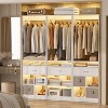 Aheaplus 80'' H Freestanding Closet Organizer with Hanging Rod, Clothes Garment Rack with Drawer and shelves - 2 of 4