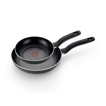 T-fal 2pc Frying Pan Set, Simply Cook Nonstick Cookware Black