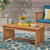 Maggift Patio End Table, Waterproof Portable Patio Small Side Table for Garden, Balcony, Courtyard, Poolside, Patio, Brown, 40"*24"*18.25" - 4 of 4