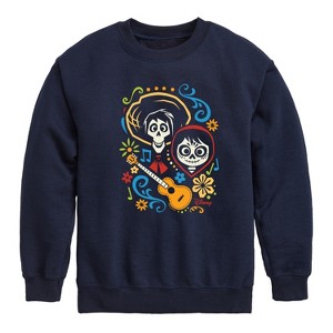 Boys' - Coco - Hector And Miguel Graphic Long Sleeve Fleece Sweatshirt - 1 of 4