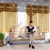 Outsunny Wooden Porch Swing 3-Seater, 5 FT Outdoor Patio Swing Bench with Cupholders - 2 of 4