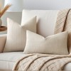 REGALWOVEN Linen Fade-Resistant Soft Solid Minimalist Neutral Throw Pillow Covers 2 Pcs - 2 of 4