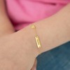 Girls' Heart Charm Engravable Tag ID Bracelet 14k Gold - In Season Jewelry - 3 of 4