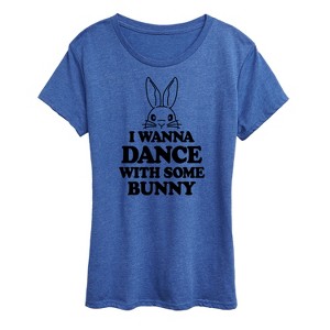 Women's - Instant Message - I Wanna Dance With Some Bunny Short Sleeve Graphic T-Shirt - 1 of 4