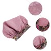 Unique Bargains Women Flowered Shower Cap Black 1 Pc - 3 of 4