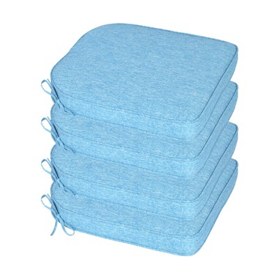 Aoodor Outdoor Dining Chair Cushions Set of 4, Waterproof Patio Furniture Seat Cushions, Outdoor Chair Pads with Ties
