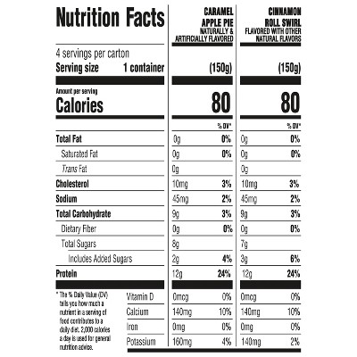 Light + Fit Apple Cinnamon Greek Yogurt - 12g Protein 21.2oz/4ct