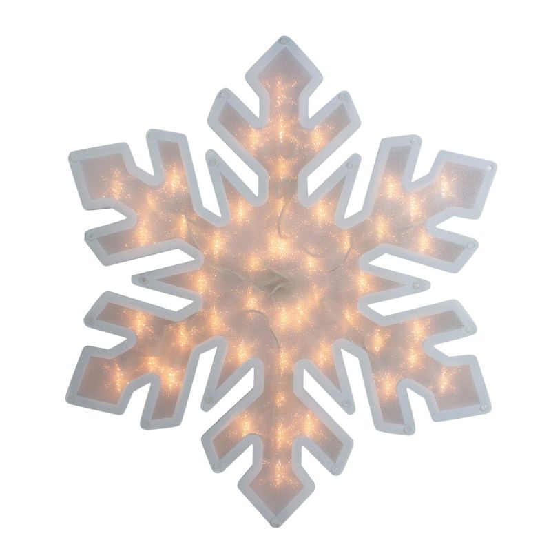 Northlight 20" Lighted Snowflake Christmas Window Silhouette Decoration, 1 of 5