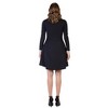 Womens Long Sleeve Knee Length Skater Dress - 24seven Comfort Apparel™ - 3 of 4